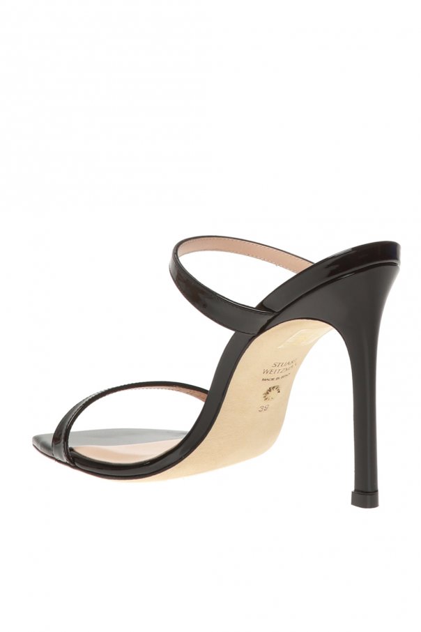 stuart weitzman aleena embellished leather slides